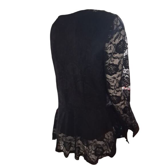 Y2K Michelle Whimsigoth Lace Womens size XL Dark Romantic Fairygoth Peplum Top - Picture 11 of 11
